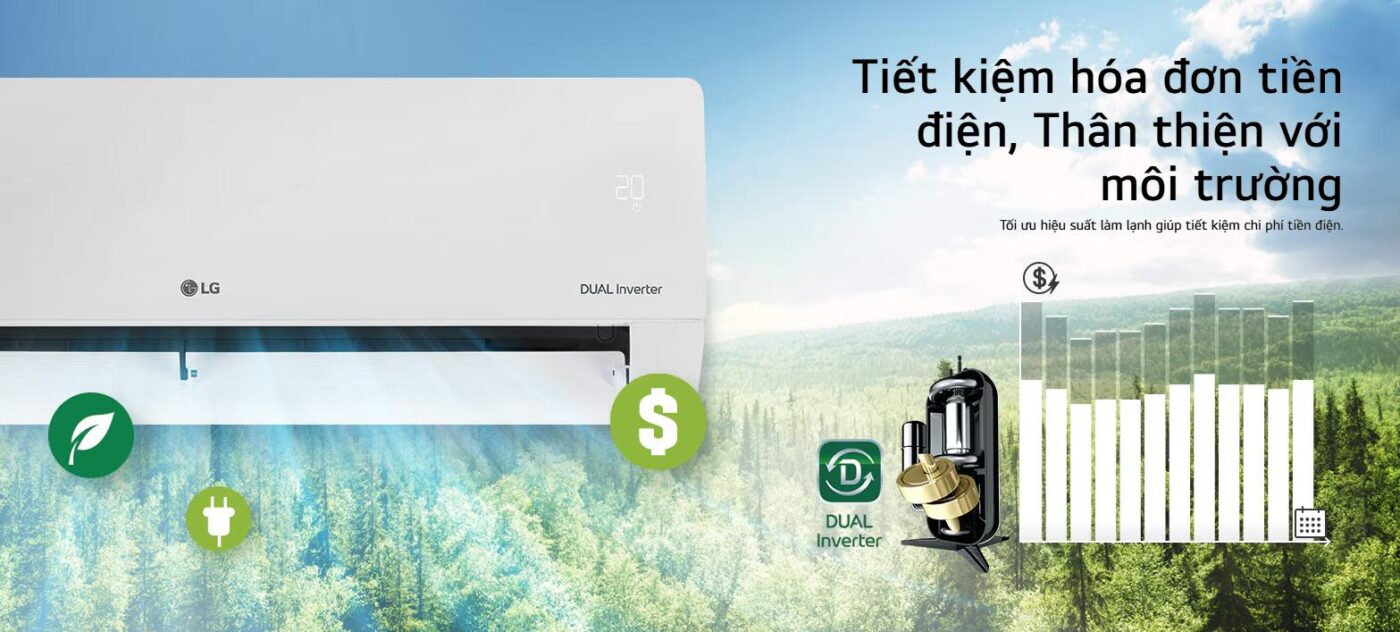 Máy lạnh - LG Inverter 1.5 HP IEC12G1 - Xuất xứ Thái Lan